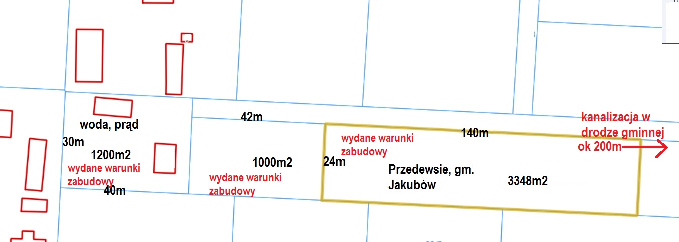 działki budowlane Przedewsie, gm. Jakubów