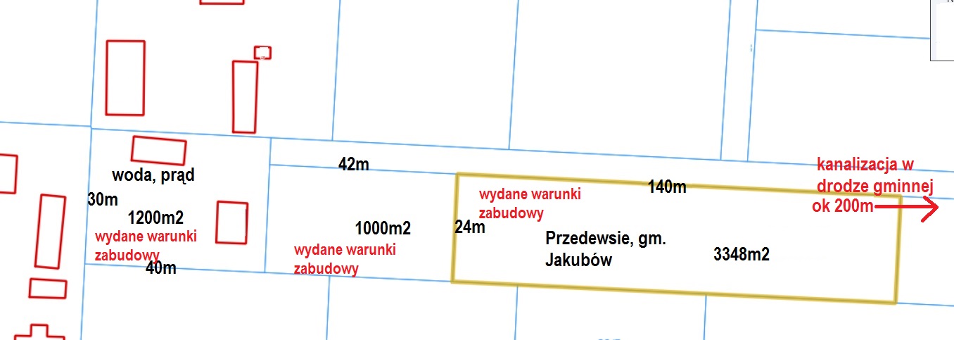 działki budowlane Przedewsie, gm. Jakubów